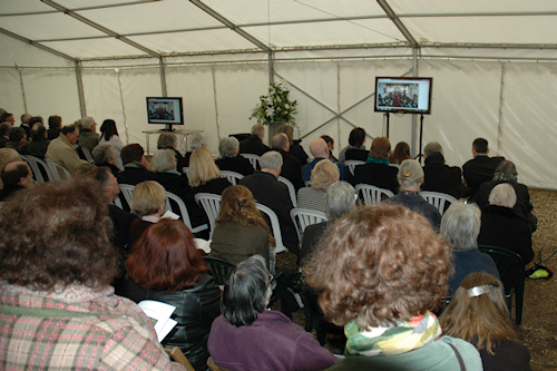 In the marquee